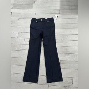 Rafaella Navy Pants with Gold Button Accents